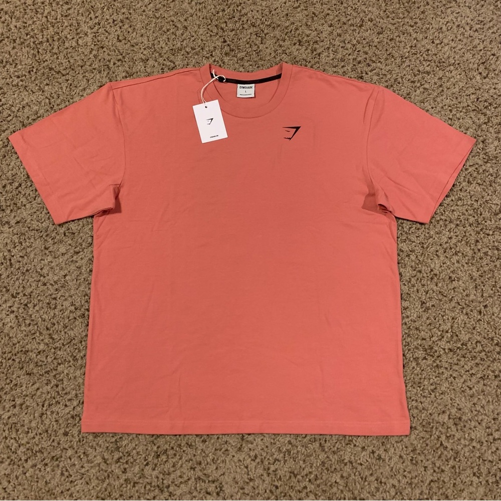 Gymshark Mens T Shirt Pink Size L Large Oversized Essential S/S Terracotta